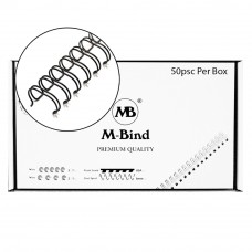M-Bind Double Wire Bind 3:1 A4 - 5/8"(16mm) X 34 Loops, 50 pcs/box, Black